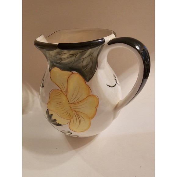 Harvest Pitcher Hand Painted Portugal Pumpkin Fall Jay Wilfred Andrea Sedak - Picture 7 of 14